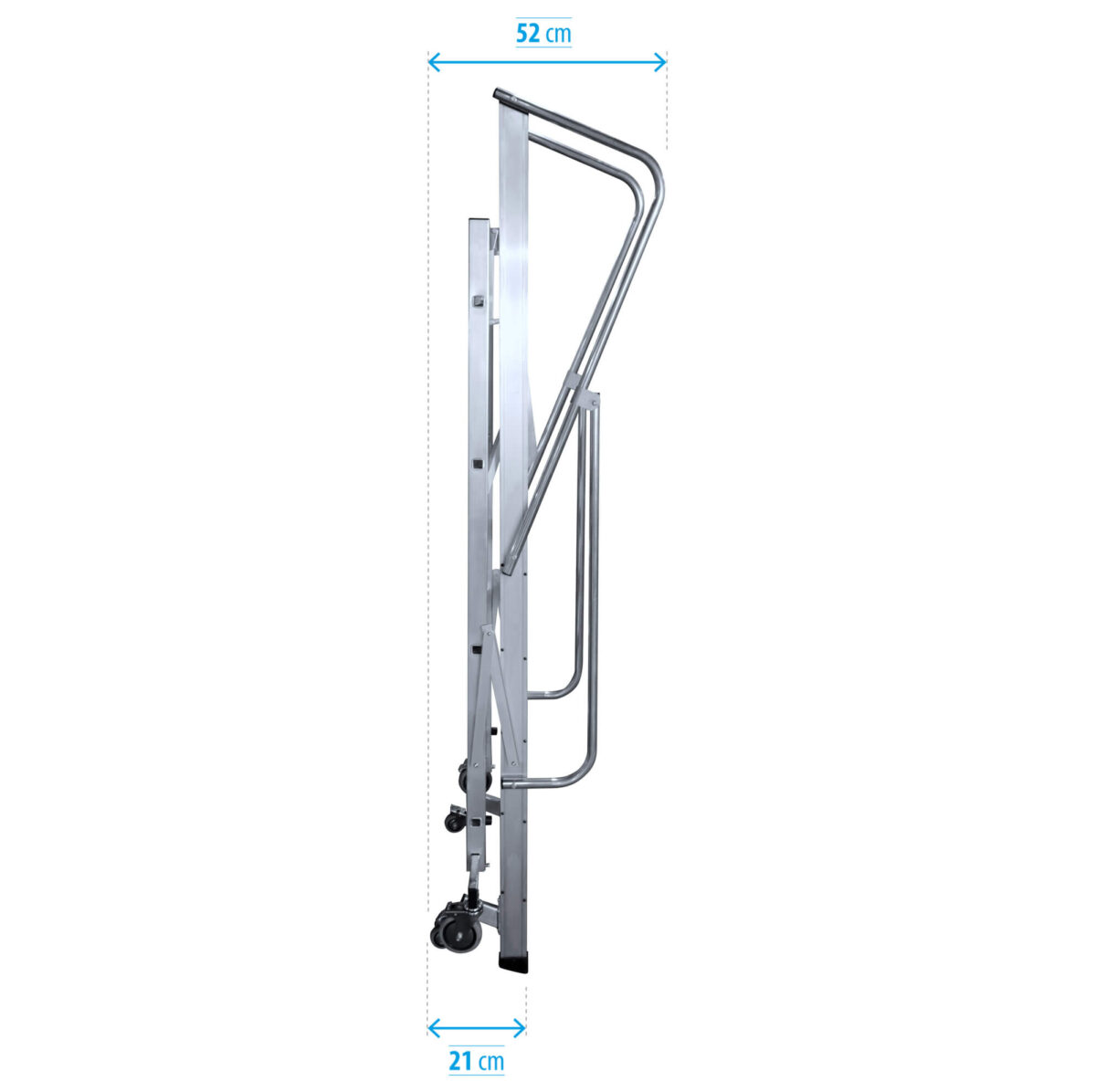 2XL-S Escalera móvil con plataforma, plegable - perfil