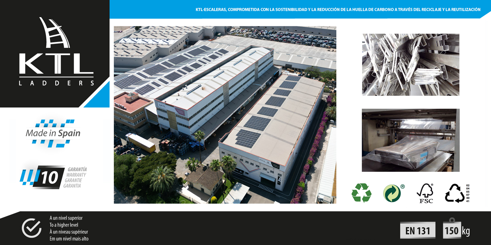 KTL-Ladders, committed to sustainability and carbon footprint reduction through recycling and reuse