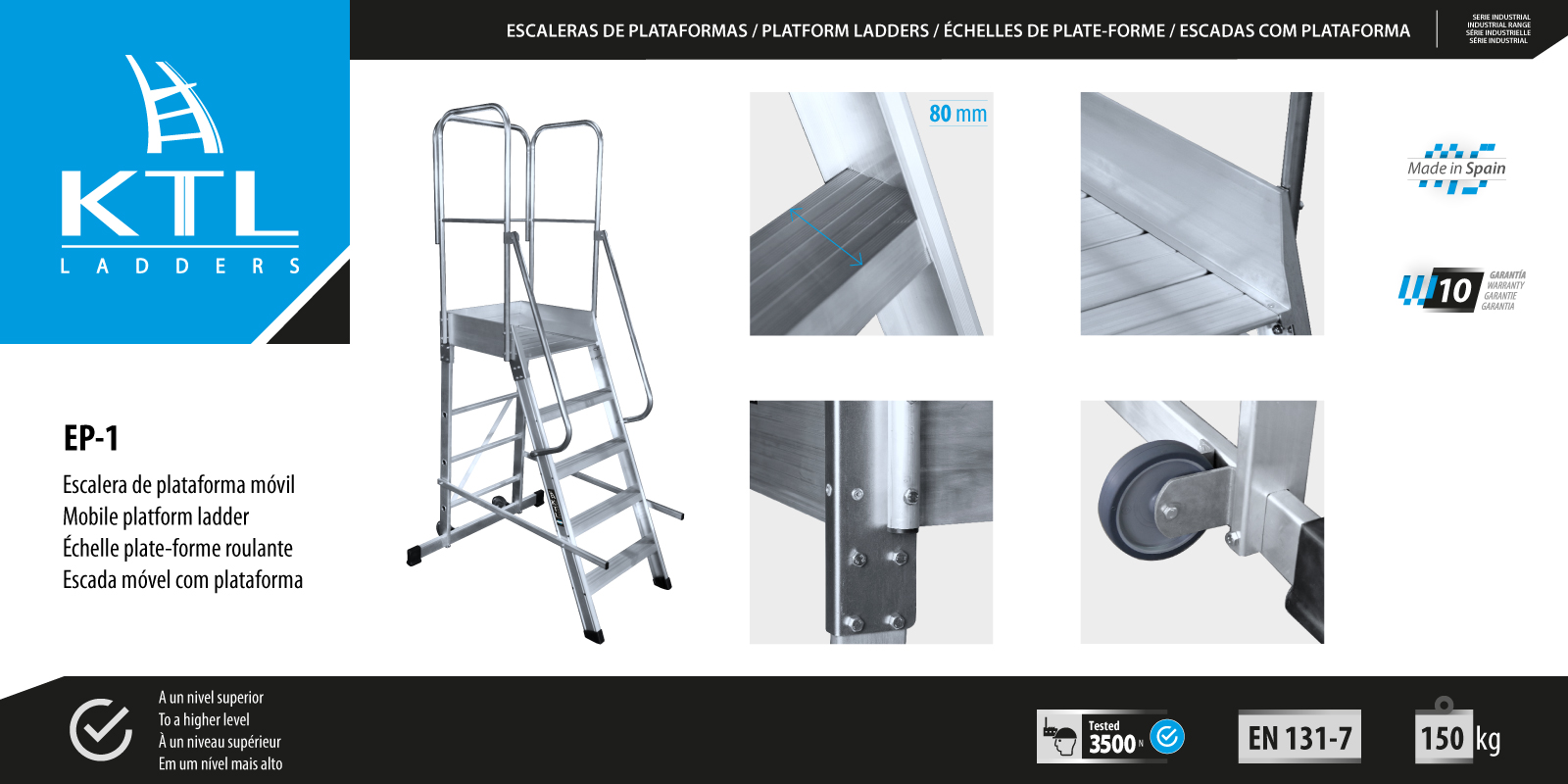 EP-1, nueva escalera de plataforma móvil de 1 acceso