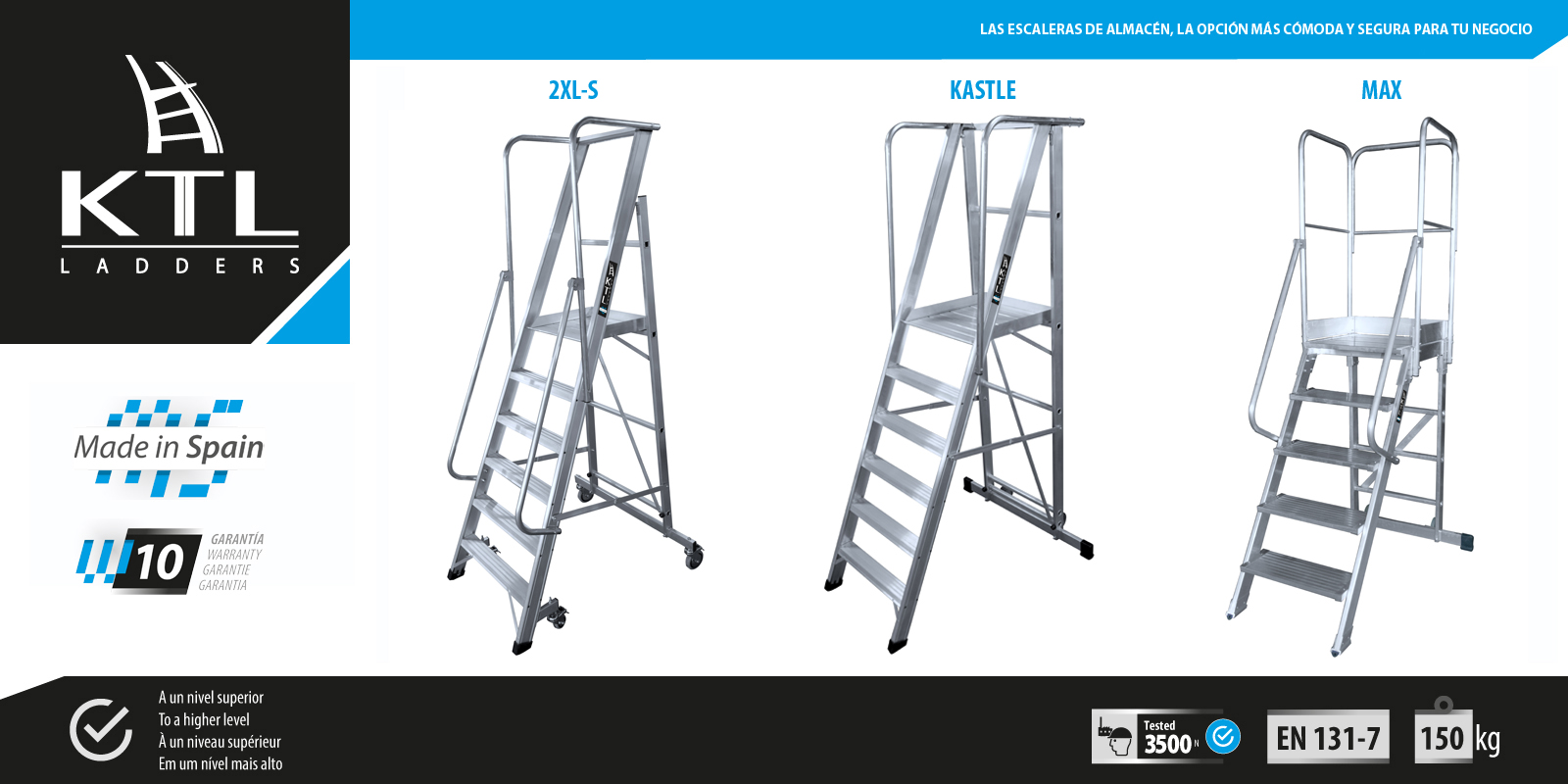 Warehouse ladders, the most comfortable and safe option for your business