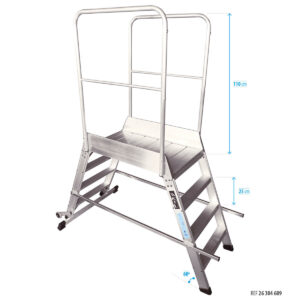 KTL-Escaleras - Escalera de plataforma móvil, 2 accesos