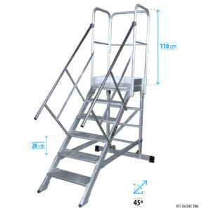MAX Escalera de plataforma móvil de 45º
