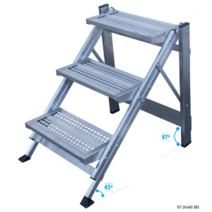 BIG K-FOLD Taburete plegable de tres peldaños de KTL-Escaleras